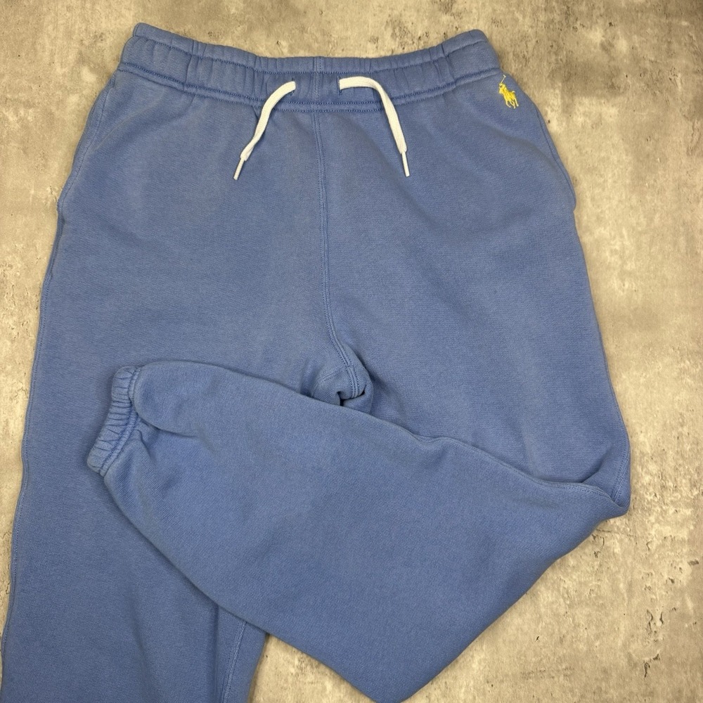 Polo Ralph Lauren Sweatpants Mens XS Blue Fleece Jogger Drawstring Pony Comfort